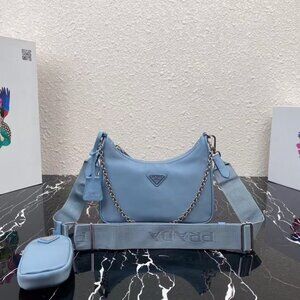 Prada 3 in 1 Crossbody Bag Blue Small